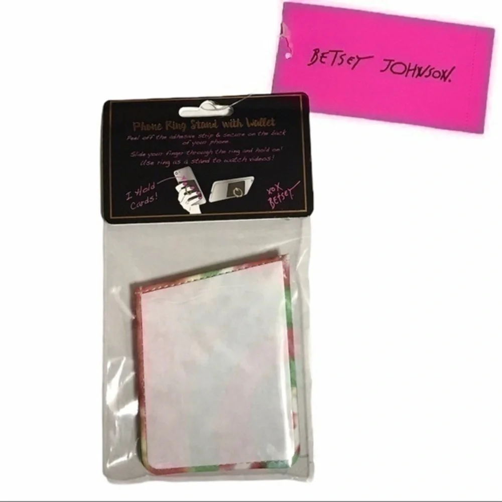 Betsey Johnson Stick-on Phone Ring Wallet- Tie-Dye